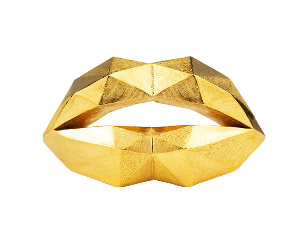 LOW POLY LIPS in Polished Brass: 8 / 56.75