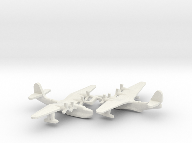 Russian Tupolev MTB-2 Flying Boat (x2) in White Natural Versatile Plastic