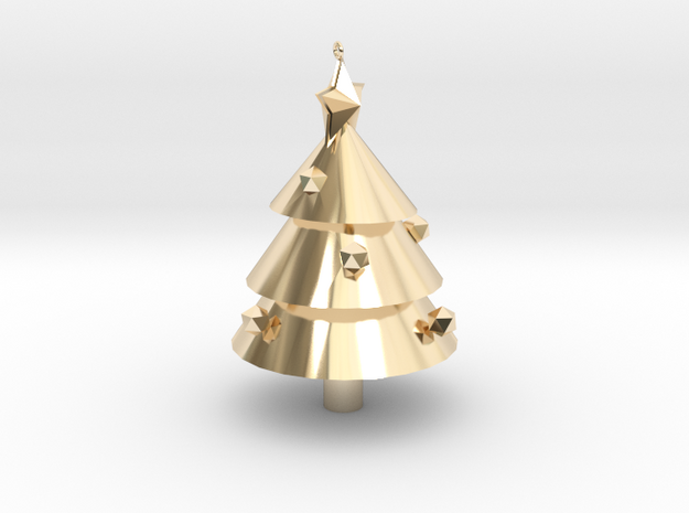Tree in 14K Yellow Gold: Small