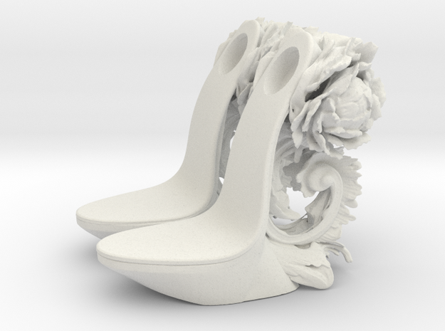 girl-platform sole base-heel-rococo in White Natural Versatile Plastic