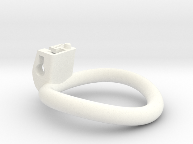 Cherry Keeper Ring - 44x46mm Tall Oval -3° (~45mm) in White Processed Versatile Plastic