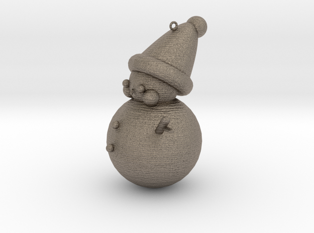 snowman in Matte Bronzed-Silver Steel: Small
