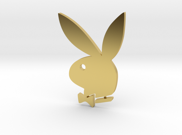 Playboy Bunny Rabbit Head - Hugh Hefner in Polished Brass