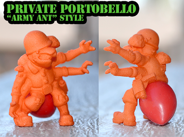 Private Portobello - Army Ant Style in Orange Processed Versatile Plastic