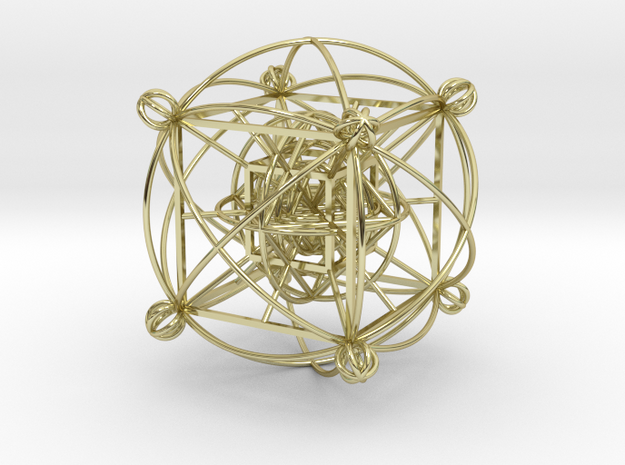 Unity Sphere (yang) in 18k Gold Plated Brass