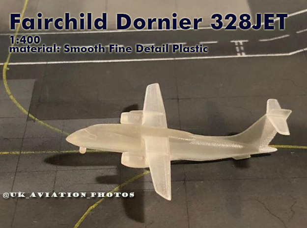 Fairchild Dornier 328JET in Gray PA12: 6mm