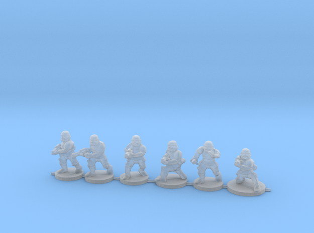 15mm Knights Squad 2 in Smooth Fine Detail Plastic