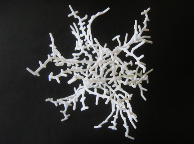 Gyroid Unit Cell Tree in White Natural Versatile Plastic