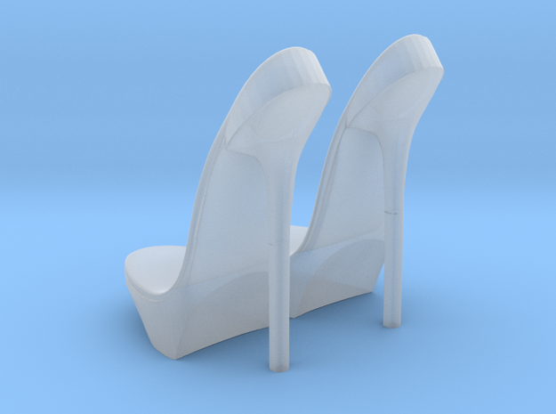 girl-platform sole base-heel2 in Tan Fine Detail Plastic