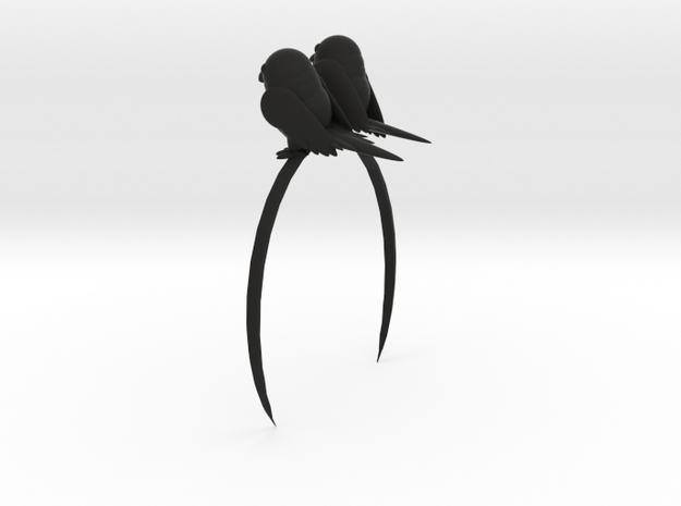 Stand here-Standing Parrot Headband in Black Natural Versatile Plastic
