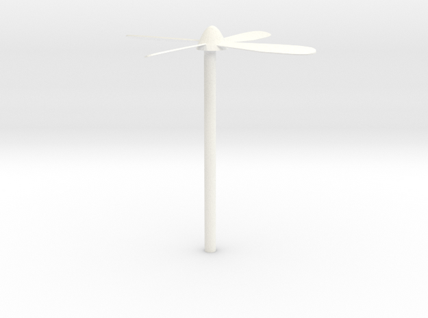Four Leaf Bamboo Dragonfly in White Processed Versatile Plastic