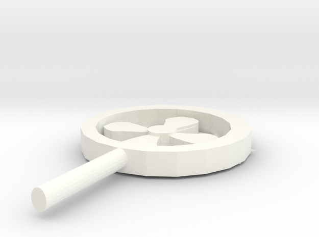 Portable electric fan in White Processed Versatile Plastic