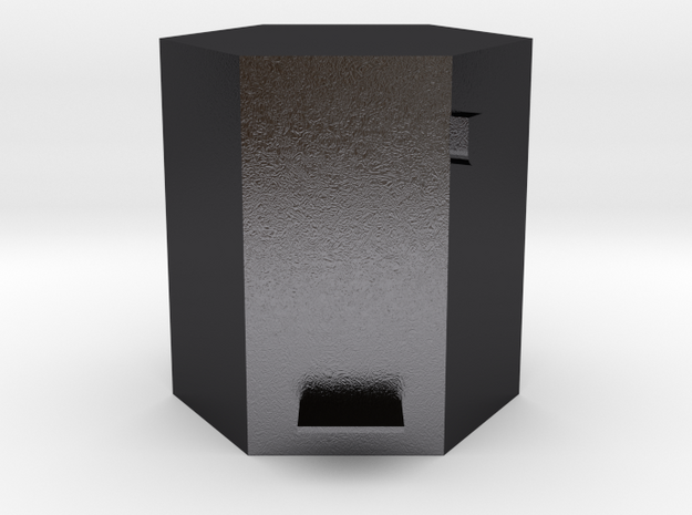Wisdom trash can in Polished and Bronzed Black Steel