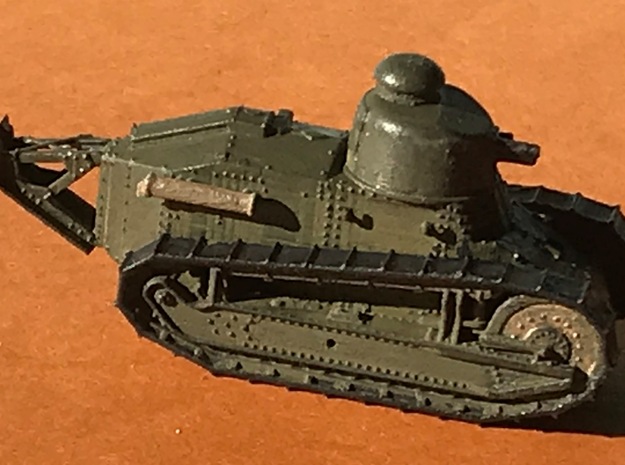 1/87th scale Renault Ft-17 Char Canon (Girod) in Tan Fine Detail Plastic