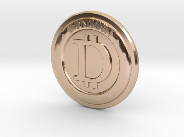 ERC20 Token - DonCoin in 14k Rose Gold Plated Brass