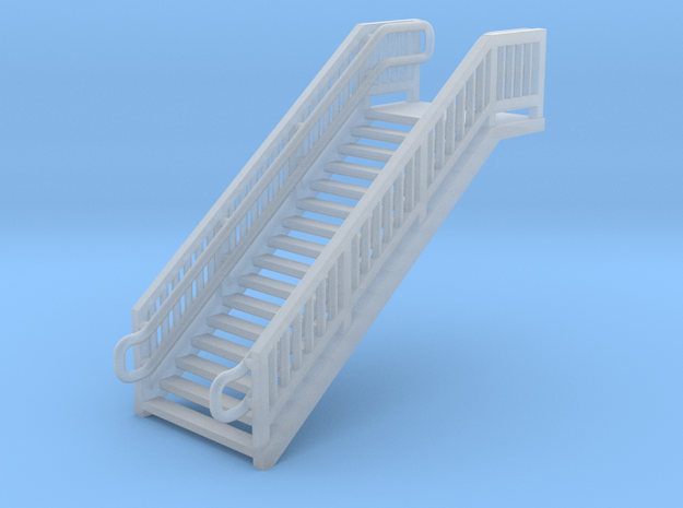 N Scale Steel Station Stairs 20mm in Tan Fine Detail Plastic