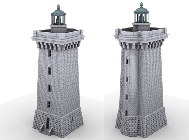 HOpb60b - Large brittany lighthouse 2 in Clear Ultra Fine Detail Plastic