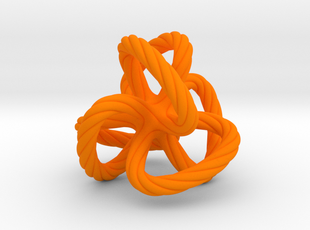 Dodecahedron quadroloop in Orange Processed Versatile Plastic