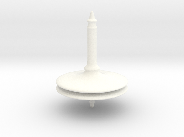 Spinning Top / Tol Double Blade in White Processed Versatile Plastic