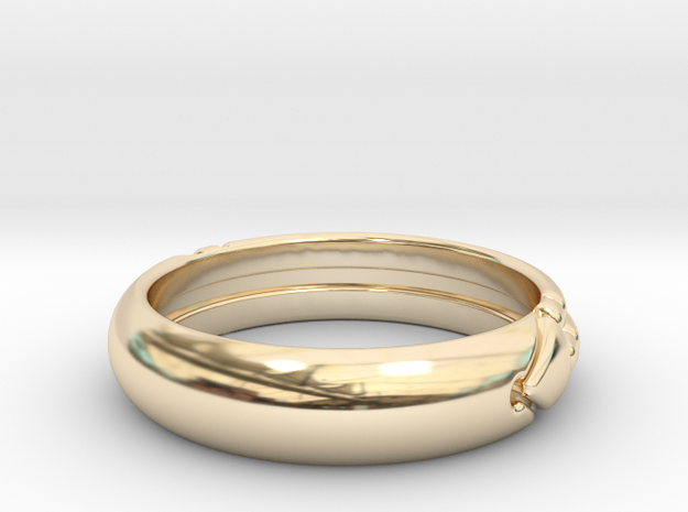 Atlantis ring in 14k Gold Plated Brass: 7 / 54