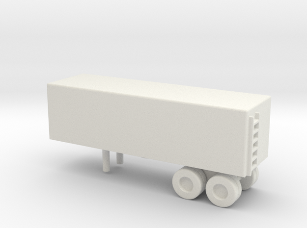 1/160 Scale M128 Semitrailer Van in White Natural Versatile Plastic