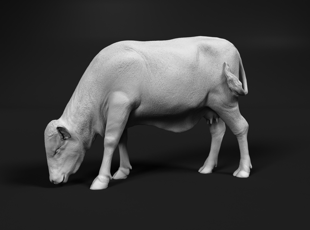Brangus 1:64 Grazing Cow in Tan Fine Detail Plastic