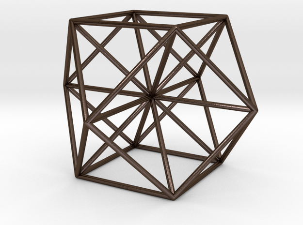 cuboctahedron, Vector Equilibrium in Polished Bronze Steel