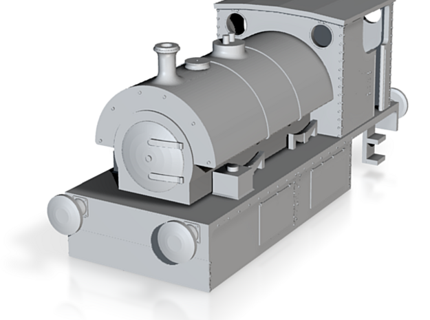 b-152fs-guinness-hudswell-clarke-steam-loco in Tan Fine Detail Plastic