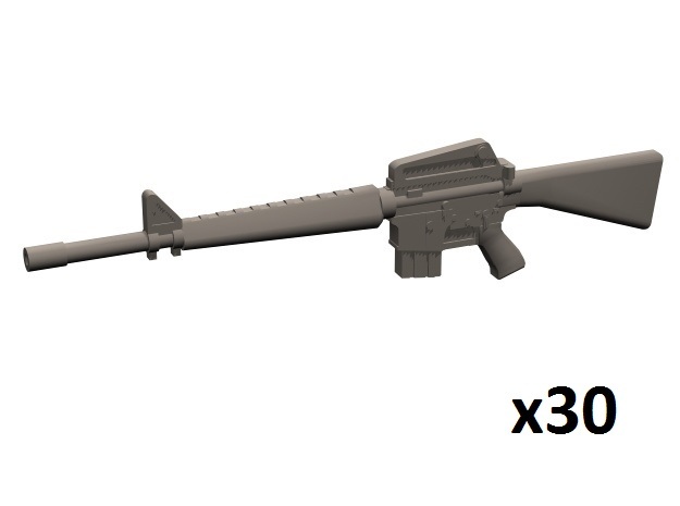 1/35 M16A1 rifles in Tan Fine Detail Plastic