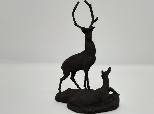 Deers in Black Natural Versatile Plastic