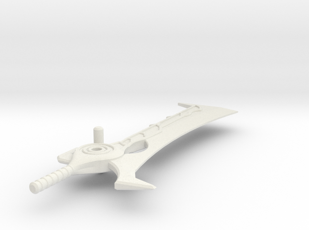 (Single Part) Cyberverse BH Prime Sword (6 inches) in White Natural Versatile Plastic