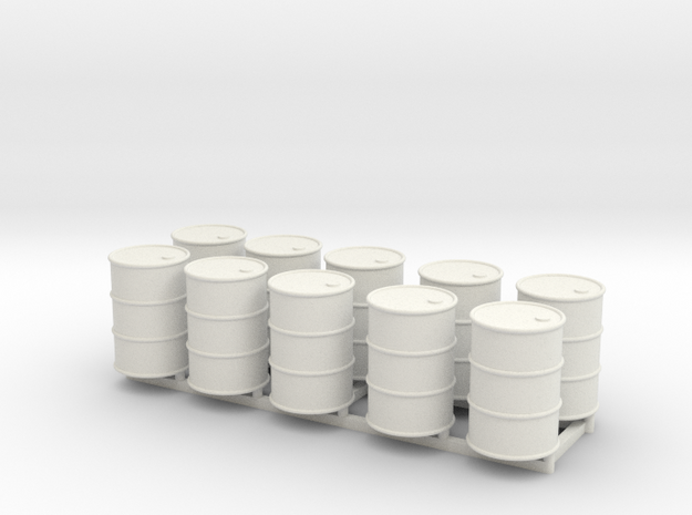 28mm 55gal Drums 10pc in White Natural Versatile Plastic