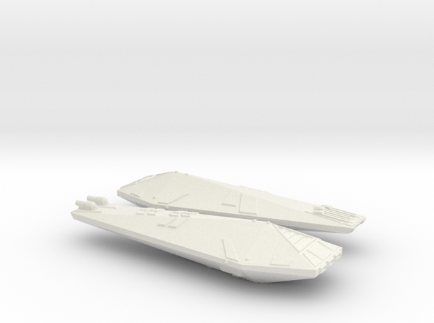 3788 Scale Hydran Destroyers (2, Mixed) CVN in White Natural Versatile Plastic