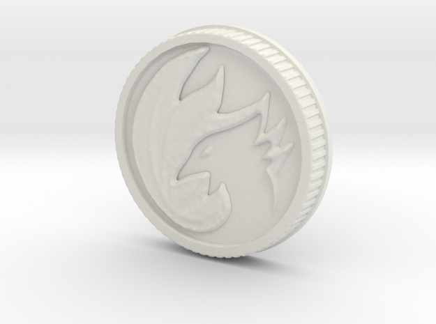 Blazing Phoenix Ranger Power Coin - Legacy Morpher in White Natural Versatile Plastic