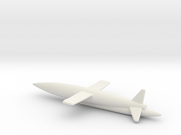 1/72 Scale Northrop drone aircraft patent 1969 in White Natural Versatile Plastic