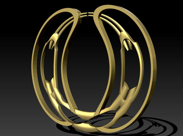 loops_0001 in Polished Bronzed-Silver Steel