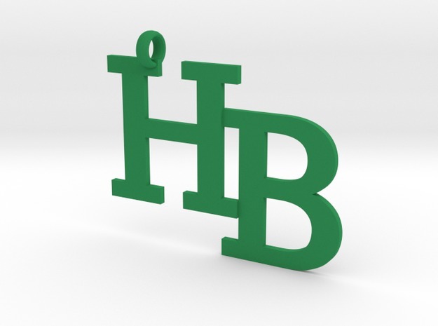 HB charm - Go Bobcats! in Green Processed Versatile Plastic