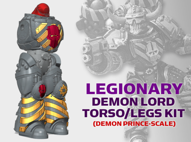 Iron Heads Legionary: Demon Lord Torso/Leg Kit in Tan Fine Detail Plastic