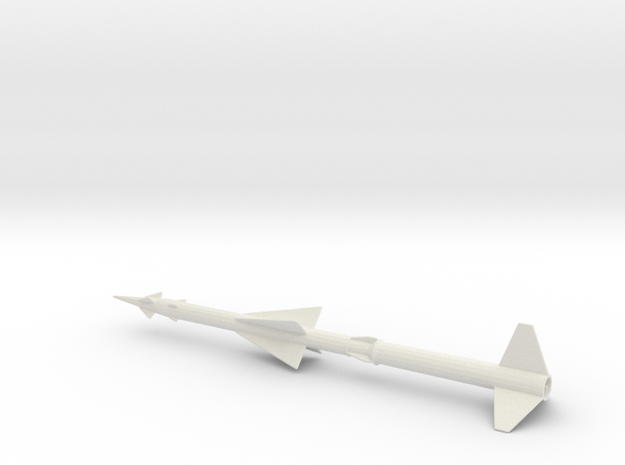 1/72 Scale Nike Ajax Missile in White Natural Versatile Plastic