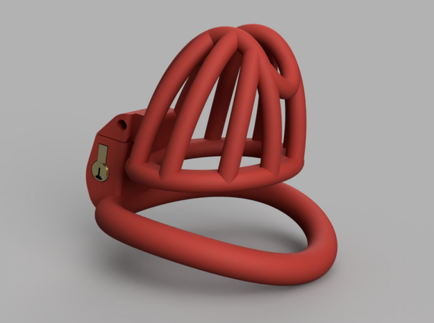 Cherry Keeper "Headlock" Cage - Small Wide in Red Processed Versatile Plastic: Medium