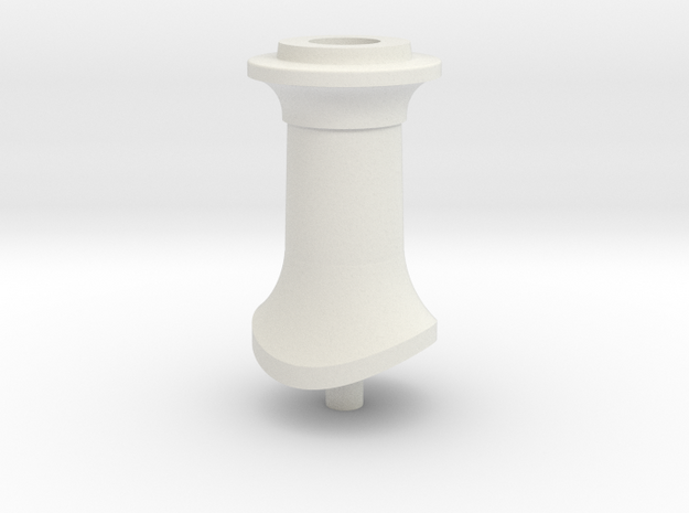 OO LBSCR E4 Capped Tall Chimney in White Natural Versatile Plastic
