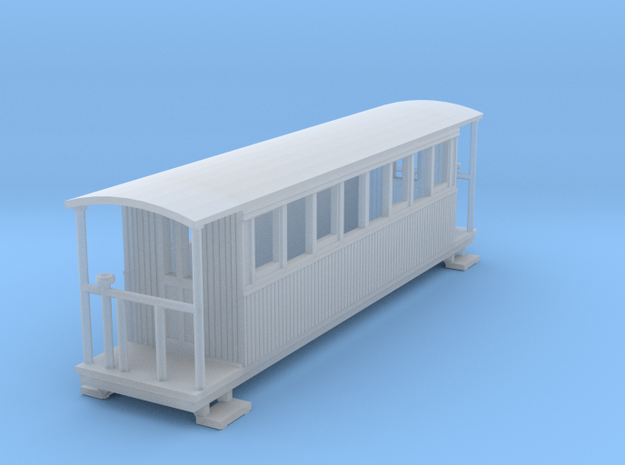 o-148fs-redlake-tramway-bogie-coach in Smooth Fine Detail Plastic