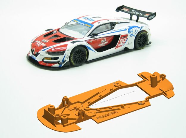 PSSC00101 Chassis for SCX Renault Sport RS01 GT in White Natural Versatile Plastic