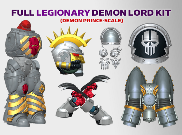 Iron Heads : Legionary Demon Lord Kit 2 in Tan Fine Detail Plastic