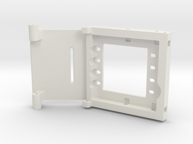 JaBird RC Dual Servo Plt. w Electronics Tray - SCX in White Natural Versatile Plastic