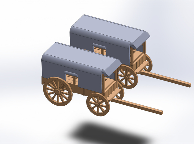 N TWO TELEGRAPH WAGON in Tan Fine Detail Plastic