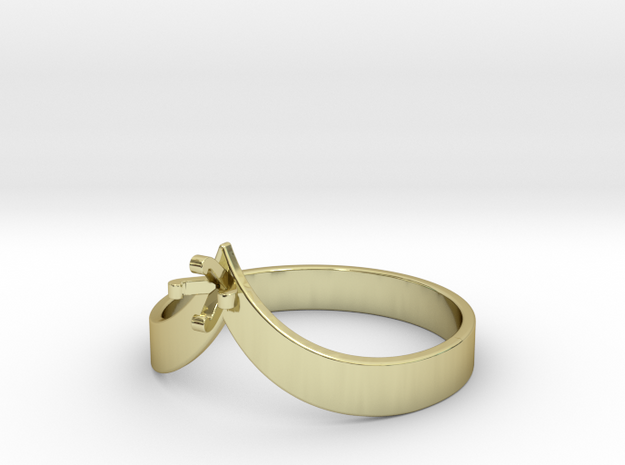 Teardrop Ring - Size 8 - 3mm Gem - 4 Prong in 18k Gold