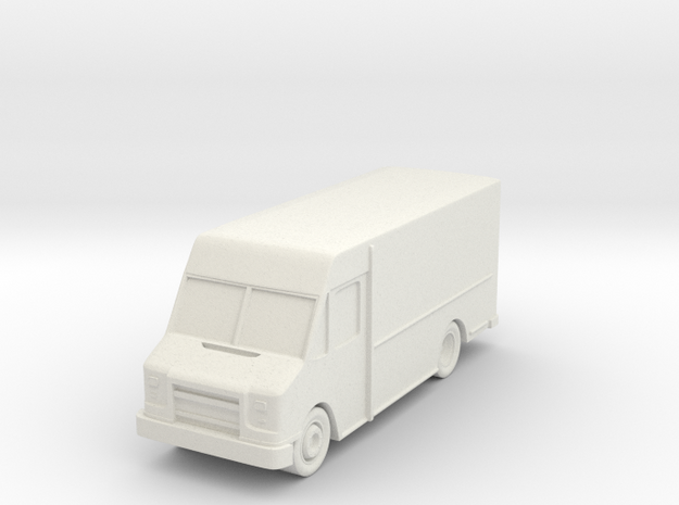 Delivery Truck at 1"=10' Scale in White Natural Versatile Plastic
