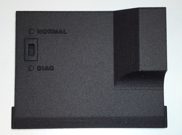 SMART Card v2 case - back shell half  in Black Natural Versatile Plastic
