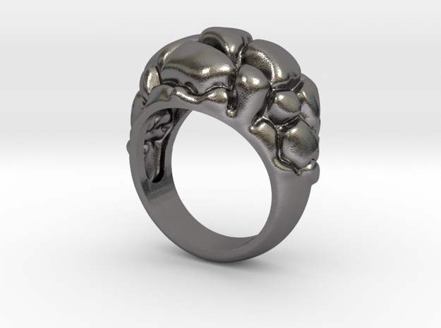 Man's Future Ring, Steel, with 573 code in Polished Nickel Steel